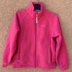 Pink Columbia girls fleece jacket. Size 6X. Great for spring and fall seasons.